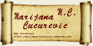 Marijana Cucurević vizit kartica